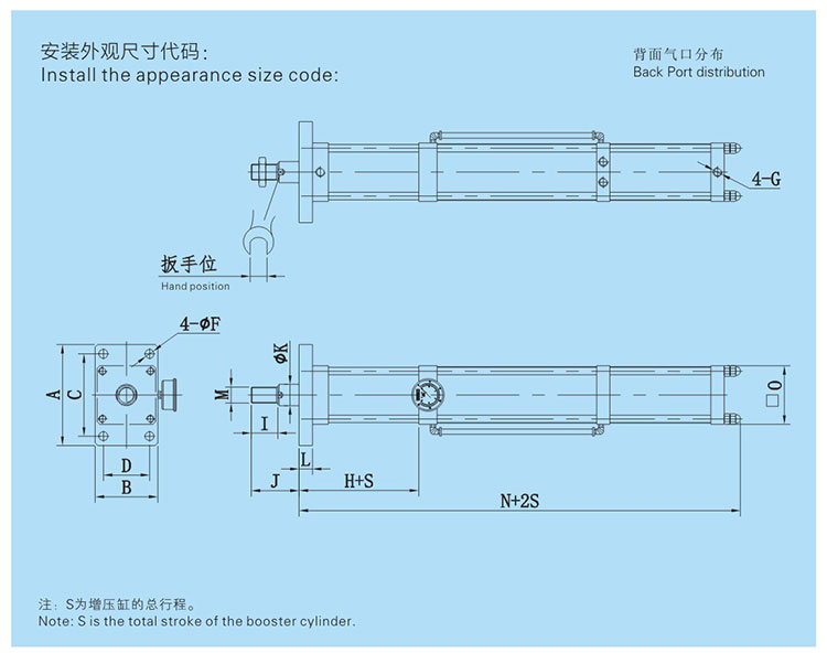 JRF單體式氣液增壓缸設計圖