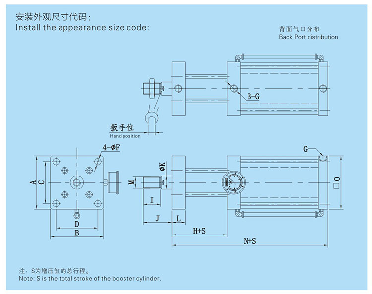 JRG復合式迷你型氣液增壓缸設計圖